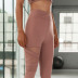 pantalones de yoga de cintura alta para levantar glúteos de color sólido NSRQF127024