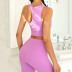 solid color shock-proof bra hip-lifting high waist shorts yoga set NSRQF127027