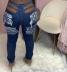 stretch ripped high waist slim hollow jeans NSQDH127073