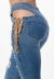 side lace-up holes high waist slim jeans NSQDH127076