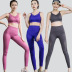 hip-lifting high-elastic sling backless hollow high waist vest and pant yoga set (multicolor) NSMXS127086