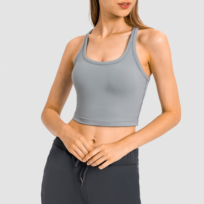 Solid Color With Chest Pad Shock-proof Yoga Vest  NSDQF127101
