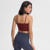 camisola de yoga de color liso con almohadilla en el pecho cinturón fino multicolores NSDQF127105