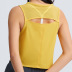 solid color back hollowed-out yoga vest multicolors NSDQF127106