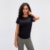 solid color straps short-sleeved yoga T-shirt multicolors NSDQF127107