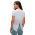 Camiseta yoga manga corta tirantes color liso multicolores NSDQF127107