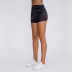 high waist hip lift elastic double-sided brushed yoga short shorts NSDQF127112