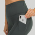 solid color high waist side pockets yoga pants NSDQF127122