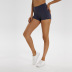 solid color Stretch Slim High Waist Hip Raise Tight Yoga Shorts NSDQF127126