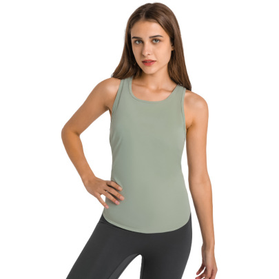 Solid Color Butterfly Strapping Sleeveless Yoga Top NSDQF127136