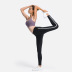 Sujetador de yoga con hebilla de tres filas en la espalda de color sólido NSDQF127142