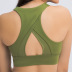solid color hollow gathered shockproof yoga vest NSDQF127143