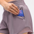 csolid color elastic waist mesh loose yoga shorts NSDQF127145