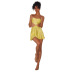 suspender backless slim solid color dress NSCOK127151