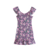 sleeveless ruffle v neck slim floral dress NSLAY127291