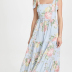 lace-up sling backless flower print dress NSLAY127290