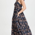 sling wrap chest backless long floral dress NSLAY127287