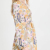 long-sleeve low-cut lace-up waistless floral dress NSLAY127279