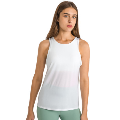 Solid Color Fake Two-piece High-strength Shock-proof Loose Yoga Vest NSDQF127144