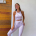 hip-lifting high-elastic backless high waist solid color vest and pant yoga set NSXIN127189