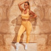hip-lifting high-elastic low-cut backless high waist solid color vest and pant yoga set NSXIN127190