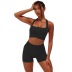 hip-lifting high-elastic low-cut high waist solid color vest and shorts yoga set NSXIN127192