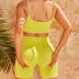 hip-lifting high-elastic sling high waist solid color vest and shorts yoga set NSXIN127193