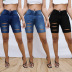 high-stretch ripped slim high waist denim shorts NSWL127201