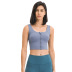 zipper solid color sling high-elastic slim yoga vest NSDQF127245