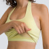 high-elastic hanging neck backless low-cut solid color yoga vest NSDQF127246