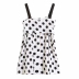 sling short loose backless polka dot dress NSLAY127301