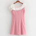 Bow Knot sleeveless slim color matching Dress NSLAY127299