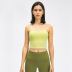 solid color crop with chest pad yoga camisole NSDQF127352
