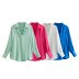 camisa de raso de manga larga de color sólido de 7 colores NSAM127401