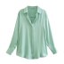 solid color long sleeve satin shirt 7-color  NSAM127401