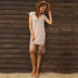 v-neck hollow tassel short-sleeved loose perspective beach outdoor cover-up NSDMB127414