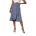 high waist slim ruffled floral skirt NSDMB127424