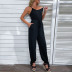 Sling low-cut backless Hollow wide-leg solid color Jumpsuits NSDMB127458