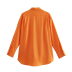 loose long sleeve lapel solid color linen shirt NSLAY127716