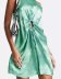 round neck sleeveless hollow lace-up solid color satin dress NSLAY127679