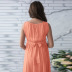 solid color round neck stitching sleeveless dress maternity clothes NSLNE127530