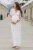 solid color lace embroidery lace full-length dress maternity clothes NSLNE127532