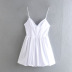 Sling v neck backless slim solid color Poplin Dress NSAM127555