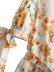 V-neck short sleeve slim floral dress NSAM127558
