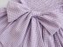 bow square neck puff sleeve plaid dress NSAM127559
