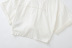 camisa corta de lino de color liso con bolsillos profundos en V y solapa de manga corta NSAM127564