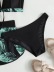 lotus leaf print shorts split swimwear set NSCSY127566