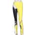 elastic waist tight high waist contrast color trousers NSFH124243