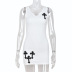 print sleeveless low-cut slim short dress NSFH124265