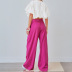 wide-leg commuter mopping high waist solid color cotton linen trousers NSSQS124291